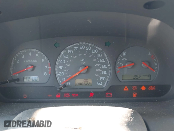 2002 Volvo S40 with VIN YV1VS29522F846635, listed as a IAAI auction lot 41345318 with 86,622 mi miles. Bid and sale history available at carsss.com. Image 7.