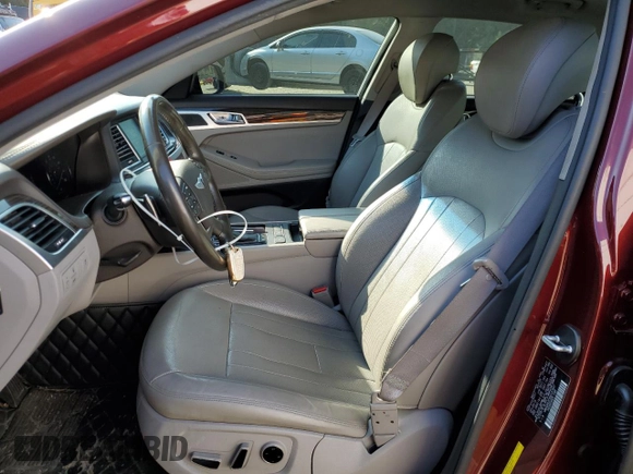 2016 Hyundai Genesis 3.8L with VIN KMHGN4JE9GU137907, listed as a Copart auction lot 68318934 with 70,510 mi miles and Salvage Title. Bid and sale history available at carsss.com. Image 7.