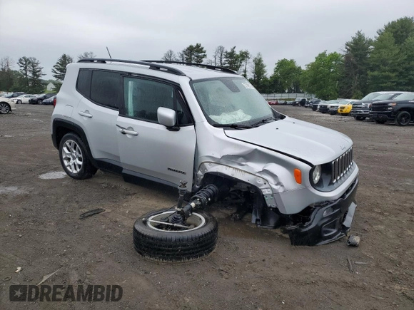 2017 Jeep Renegade Altitude with VIN ZACCJBBB0HPE84035, listed as a Copart auction lot 57789515 with 53,458 mi miles and Salvage title. Bid and sale history available at DreamBid. Image 4.