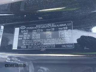 2022 Hyundai Santa Cruz SEL Premium z VIN 5NTJDDAF0NH037208, wystawiony jako IAAI lot #41536366 z przebiegiem 66 096 mil mil oraz . Historia ofert i sprzedaży dostępna na DreamBid. Obrazek 9.