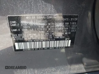 2020 Subaru Outback Limited with VIN 4S4BTANC4L3181529, listed as a IAAI auction lot 42417410 with 71,124 mi miles and . Bid and sale history available at DreamBid. Image 9.
