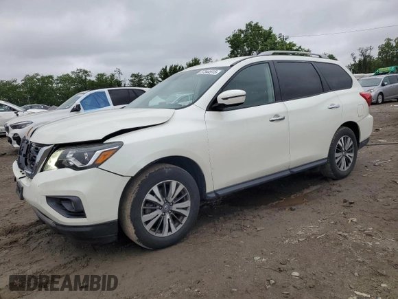 2018 Nissan Pathfinder SV with VIN 5N1DR2MM9JC606201, listed as a Copart auction lot 57344915 with 112,299 mi miles and Salvage title. Bid and sale history available at DreamBid. Image 1.