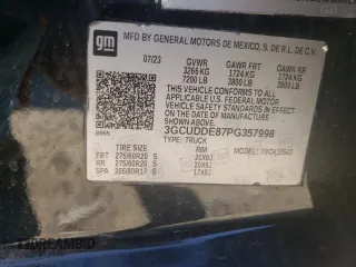 2023 Chevrolet Silverado 1500 LT with VIN 3GCUDDE87PG357998, listed as a Copart auction lot 88115475 with 43,024 mi miles and Salvage Title. Bid and sale history available at carsss.com. Image 13.