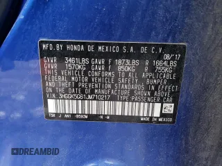 2018 Honda Fit Sport with VIN 3HGGK5G61JM710217, listed as a Copart auction lot 44733225 with 65,158 mi miles and Salvage Title. Bid and sale history available at DreamBid. Image 14.