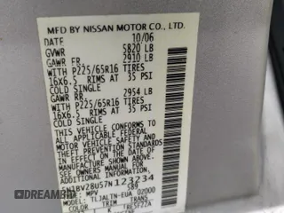 2007 Nissan Quest S with VIN 5N1BV28U57N123234, listed as a Copart auction lot 72026404 with 182,372 mi miles and Salvage Title. Bid and sale history available at carsss.com. Image 13.