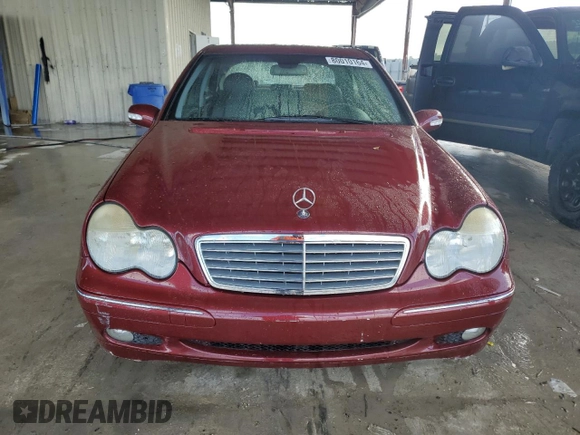 2002 Mercedes-Benz C with VIN WDBRF61JX2E002763, listed as a Copart auction lot 80010164 with 56,332 mi miles and Clean Title. Bid and sale history available at carsss.com. Image 5.