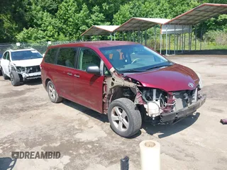 2012 Toyota Sienna with VIN 5TDZK3DC2CS193258, listed as a IAAI auction lot 42550843 with 158,761 mi miles and . Bid and sale history available at DreamBid. Image 1.