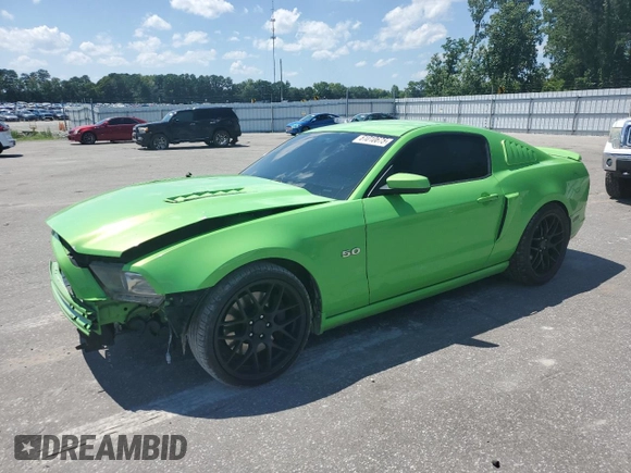 2013 Ford Mustang GT with VIN 1ZVBP8CF2D5210785, listed as a Copart auction lot 61010675 with 158,341 mi miles and Salvage title. Bid and sale history available at DreamBid. Image 1.