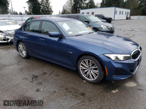 2023 BMW 3 Series 330e with VIN 3MW39FF07P8C85368, listed as a Copart auction lot 45738215 with 16,514 mi miles and Salvage Title. Bid and sale history available at carsss.com. Image 4.