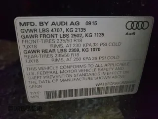 2016 Audi Q3 Premium Plus with VIN WA1BFCFS6GR006032, listed as a Copart auction lot 66124752 with 102,294 mi miles. Bid and sale history available at carsss.com. Image 10.