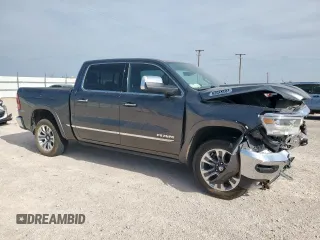 2022 Ram 1500 Limited with VIN 1C6SRFHT5NN325566, listed as a Copart auction lot 58264915 with 36,513 mi miles and Salvage title. Bid and sale history available at DreamBid. Image 4.
