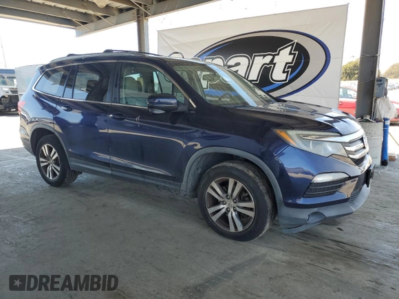 2016 Honda Pilot EX-L with VIN 5FNYF5H74GB002619, listed as a Copart auction lot 55761195 with 182,407 mi miles and Salvage title. Bid and sale history available at DreamBid. Image 4.