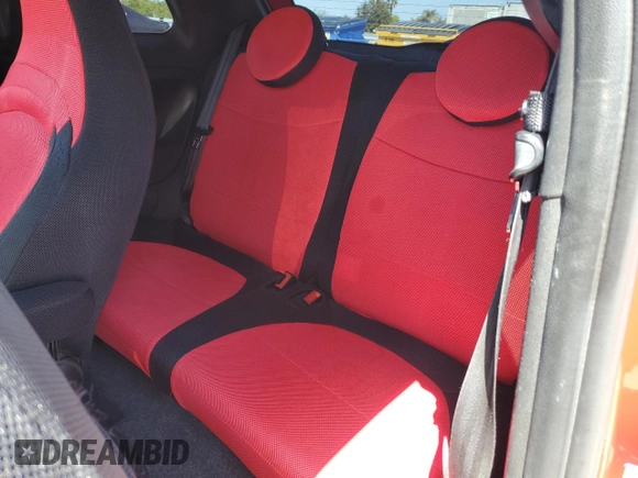 2015 FIAT 500 Abarth with VIN 3C3CFFFHXFT544825, listed as a Copart auction lot 51811145 with 91,020 mi miles and Salvage Title. Bid and sale history available at carsss.com. Image 10.