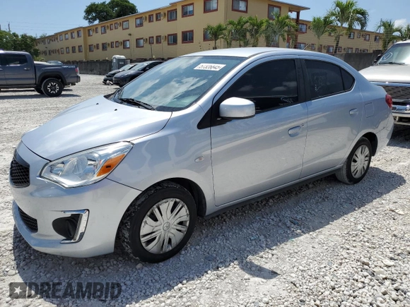 2020 Mitsubishi Mirage ES z VIN ML32F3FJ5LHF11336, wystawiony jako Copart lot #57326845 z przebiegiem 64 411 mil mil oraz Szkoda całkowita • Salvage title. Historia ofert i sprzedaży dostępna na DreamBid. Obrazek 1.
