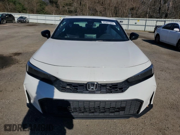 2025 Honda Civic Sedan Sport with VIN 2HGFE2F5XSH519471, listed as a Copart auction lot 45307325 with 6,595 mi miles and Salvage Title. Bid and sale history available at carsss.com. Image 5.