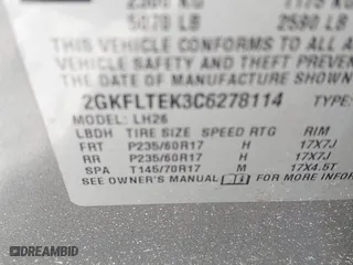 2012 GMC Terrain SLE-2 with VIN 2GKFLTEK3C6278114, listed as a IAAI auction lot 41409104 with 140,450 mi miles. Bid and sale history available at carsss.com. Image 9.