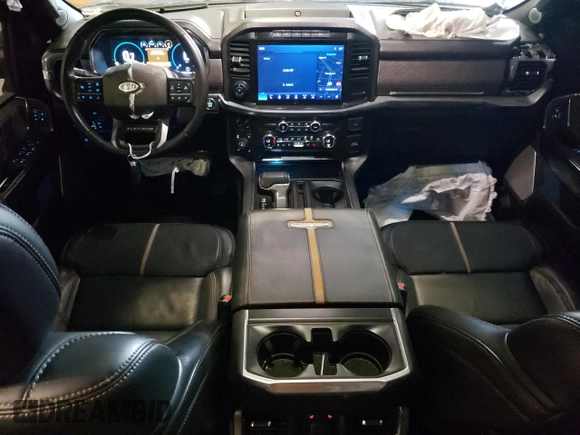 2021 Ford F-150 XL with VIN 1FTFW1E8XMFA60626, listed as a Copart auction lot 59410735 with 95,684 mi miles and Salvage title. Bid and sale history available at DreamBid. Image 8.