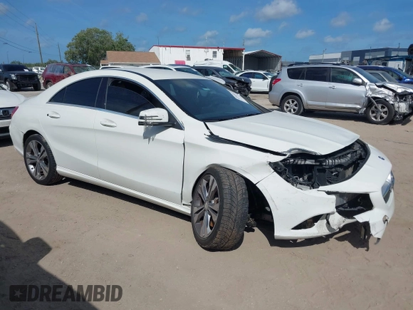 2016 Mercedes-Benz CLA with VIN WDDSJ4EB8GN367433, listed as a IAAI auction lot 41948024 with 154,132 mi miles. Bid and sale history available at carsss.com. Image 1.