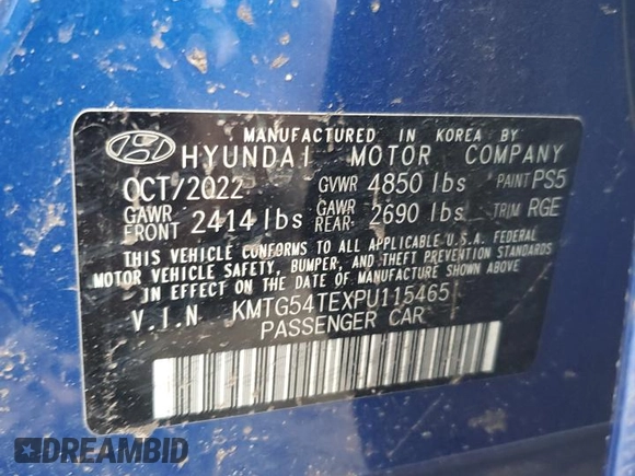 2023 Genesis G70 3.3T with VIN KMTG54TEXPU115465, listed as a Copart auction lot 81239184 with 16,059 mi miles and Salvage Title. Bid and sale history available at DreamBid. Image 15.
