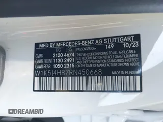 2024 Mercedes-Benz CLA 250 z VIN W1K5J4HB7RN450668, wystawiony jako IAAI lot #41333911 z przebiegiem 10 819 mil mil oraz . Historia ofert i sprzedaży dostępna na DreamBid. Obrazek 9.
