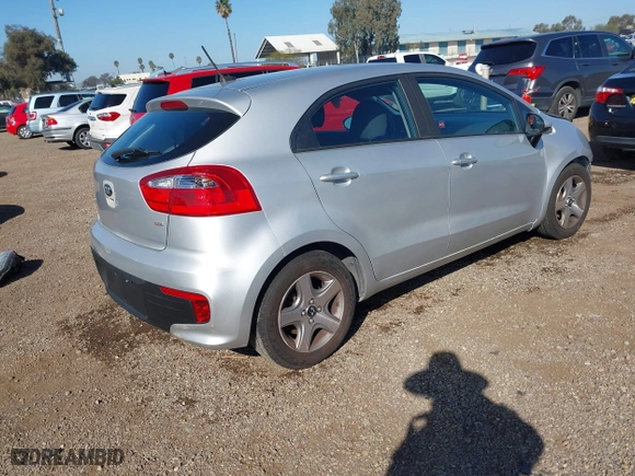 2016 Kia Rio LX with VIN KNADM5A32G6646236, listed as a IAAI auction lot 41593659 with 85,127 mi miles. Bid and sale history available at carsss.com. Image 4.