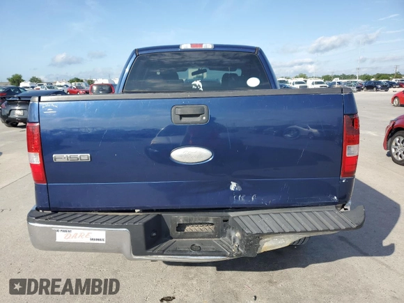 2007 Ford F-150 XLT with VIN 1FTRW12W17KB14777, listed as a Copart auction lot 56724275 with 187,114 mi miles and Salvage title. Bid and sale history available at DreamBid. Image 6.