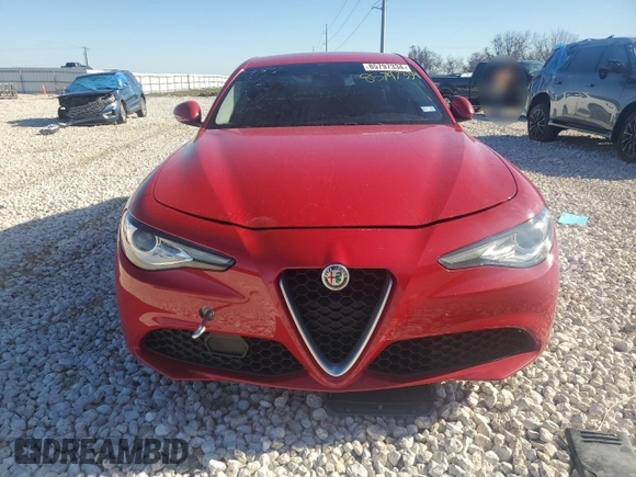2018 Alfa Romeo Giulia with VIN ZARFAEDNXJ7586263, listed as a Copart auction lot 85797334 with 78,410 mi miles and Salvage title. Bid and sale history available at DreamBid. Image 5.