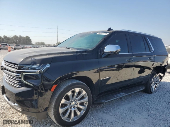 2021 Chevrolet Tahoe Premier with VIN 1GNSCSKD9MR245898, listed as a Copart auction lot 74805774 with 41,760 mi miles and Salvage Title. Bid and sale history available at carsss.com. Image 1.