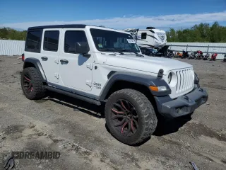 2018 Jeep Wrangler Unlimited Sport S with VIN 1C4HJXDN4JW240844, listed as a Copart auction lot 55578405 with 70,369 mi miles and Salvage title. Bid and sale history available at DreamBid. Image 4.