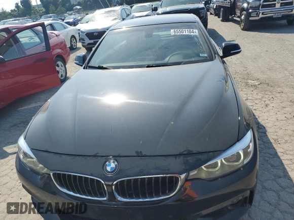 2018 BMW 4 Series 430i xDrive with VIN WBA4Z3C59JEC45996, listed as a Copart auction lot 65501104 with 62,464 mi miles and Salvage Title. Bid and sale history available at DreamBid. Image 5.