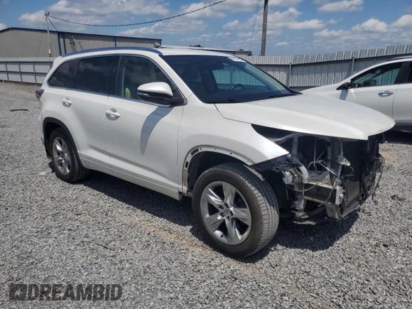 2015 Toyota Highlander Limited with VIN 5TDDKRFH9FS198404, listed as a Copart auction lot 59131925 with 121,888 mi miles and Salvage title. Bid and sale history available at DreamBid. Image 4.