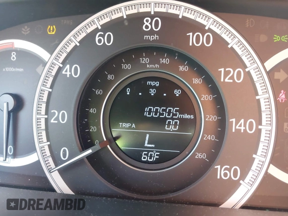 2015 Honda Accord Sedan LX with VIN 1HGCR2F36FA059199, listed as a IAAI auction lot 42097205 with 100,505 mi miles. Bid and sale history available at carsss.com. Image 16.