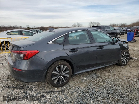 2024 Honda Civic Sedan EX with VIN 2HGFE1F77RH336034, listed as a Copart auction lot 49853255 with 0 mi miles and Salvage Title. Bid and sale history available at carsss.com. Image 3.
