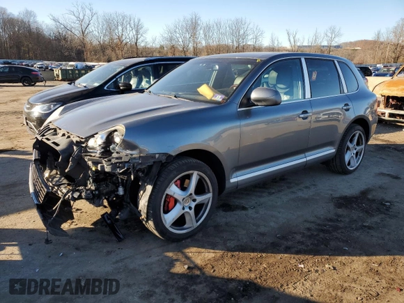 2004 Porsche Cayenne Turbo with VIN WP1AC29P24LA94165, listed as a Copart auction lot 81090334 with 49,635 mi miles and Salvage title. Bid and sale history available at DreamBid. Image 1.