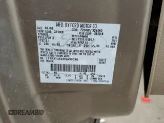 2005 Ford F-150 XLT with VIN 1FTPX14545NA99390, listed as a Copart auction lot 53466135 with 157,949 mi miles and Clean Title. Bid and sale history available at carsss.com. Image 12.