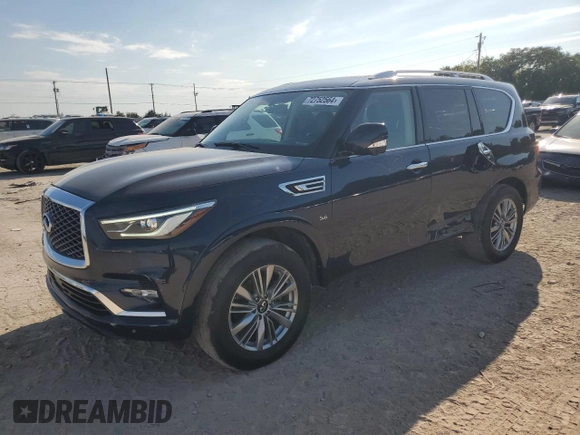 2018 Infiniti QX80 with VIN JN8AZ2NE7J9193002, listed as a Copart auction lot 72752564 with 100,692 mi miles and Salvage Title. Bid and sale history available at carsss.com. Image 1.