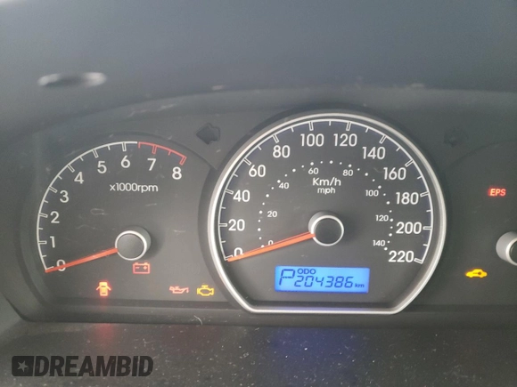 2009 Hyundai Elantra with VIN KMHDT45D29U783660, listed as a Copart auction lot 43276315 with 204,386 mi miles and Salvage title. Bid and sale history available at DreamBid. Image 9.