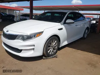 2017 Kia Optima EX with VIN 5XXGU4L38HG158709, listed as a IAAI auction lot 41949488 with 100,965 mi miles. Bid and sale history available at carsss.com. Image 2.