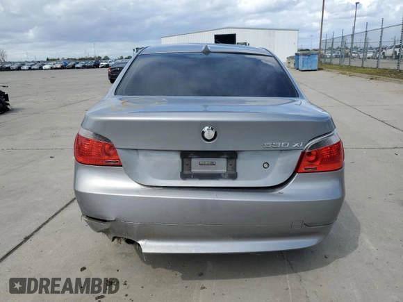 2006 BMW 5 Series 530xi with VIN WBANF73546CG68265, listed as a Copart auction lot 51184425 with 194,170 mi miles and Salvage Title. Bid and sale history available at DreamBid. Image 6.