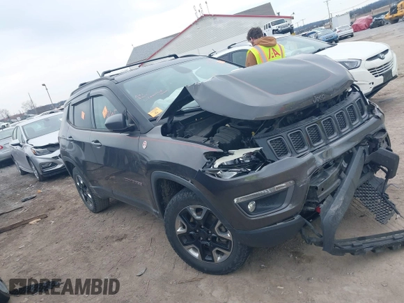 2017 Jeep Compass Trailhawk with VIN 3C4NJDDBXHT630533, listed as a IAAI auction lot 41668105 with 37,036 mi miles and . Bid and sale history available at DreamBid. Image 1.