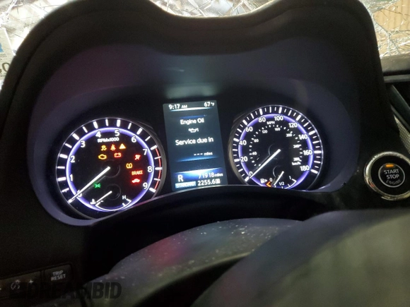 2017 Infiniti Q50 Signature Edition with VIN JN1EV7AP4HM738659, listed as a Copart auction lot 63896853 with 71,918 mi miles and Salvage title. Bid and sale history available at DreamBid. Image 9.