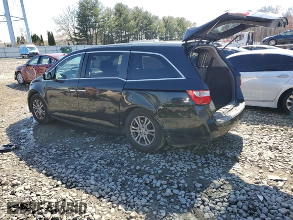 2011 Honda Odyssey EX-L with VIN 5FNRL5H69BB080861, listed as a Copart auction lot 53690005 with 206,646 mi miles and Salvage Title. Bid and sale history available at DreamBid. Image 2.