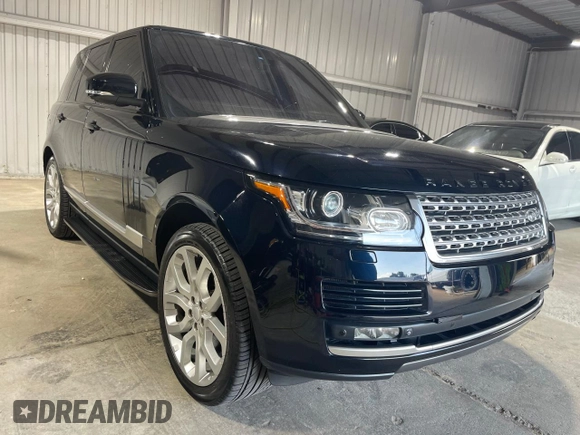 2014 Land Rover Range Rover Supercharged with VIN SALGS2TF6EA155229, listed as a Copart auction lot 75766584 with 95,369 mi miles and Salvage title. Bid and sale history available at DreamBid. Image 1.