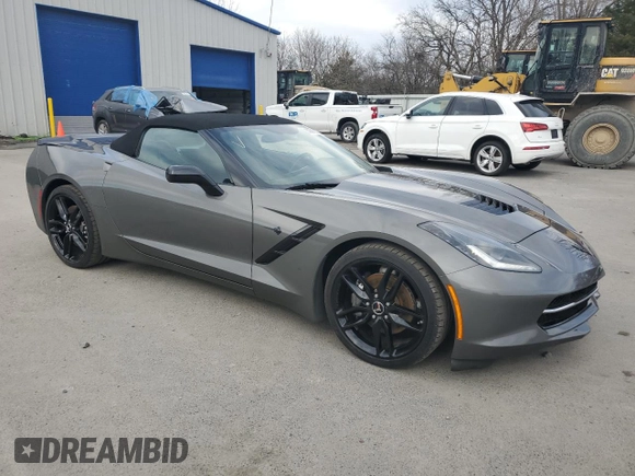 2015 Chevrolet Corvette 1LT with VIN 1G1YB3D73F5102838, listed as a Copart auction lot 50013215 with 44,037 mi miles and Salvage Title. Bid and sale history available at carsss.com. Image 4.