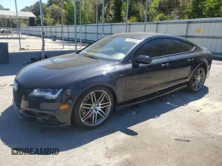 2014 Audi S7 Prestige with VIN WAUW2AFC3EN027938, listed as a Copart auction lot 49755834 with 107,128 mi miles and Salvage Title. Bid and sale history available at carsss.com. Image 1.