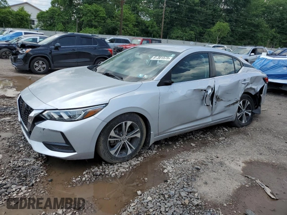 2021 Nissan Sentra SV with VIN 3N1AB8CV6MY208984, listed as a Copart auction lot 61301575 with 40,055 mi miles and Salvage title. Bid and sale history available at DreamBid. Image 1.