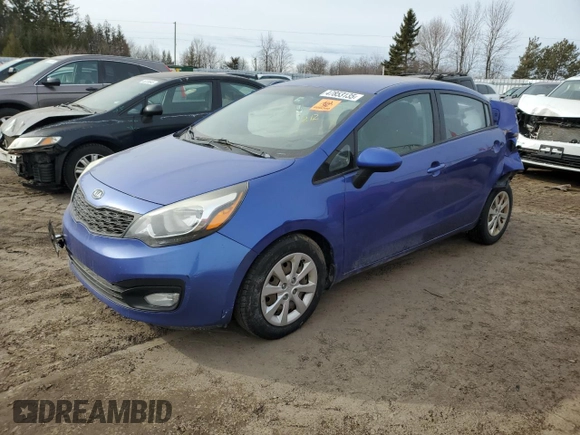 2012 Kia Rio LX with VIN KNADM4A30C6076872, listed as a Copart auction lot 47853135 with 0 mi miles and Salvage Title. Bid and sale history available at carsss.com. Image 1.
