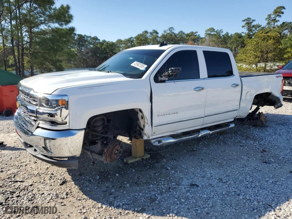 2017 Chevrolet Silverado 1500 LTZ with VIN 3GCUKSEC6HG168386, listed as a Copart auction lot 45982355 with 210,722 mi miles and Salvage Title. Bid and sale history available at carsss.com. Image 1.