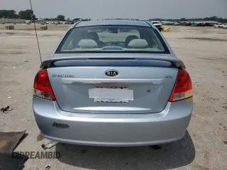 2007 Kia Spectra EX with VIN KNAFE121275411319, listed as a Copart auction lot 58716045 with 309,488 mi miles and Salvage title. Bid and sale history available at DreamBid. Image 6.