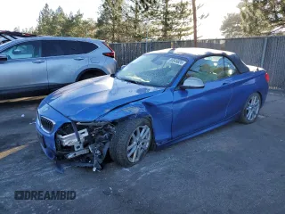 2016 BMW 2 Series M235i with VIN WBA1M1C53GV578545, listed as a Copart auction lot 83549824 with 75,275 mi miles and Salvage Title. Bid and sale history available at carsss.com. Image 1.